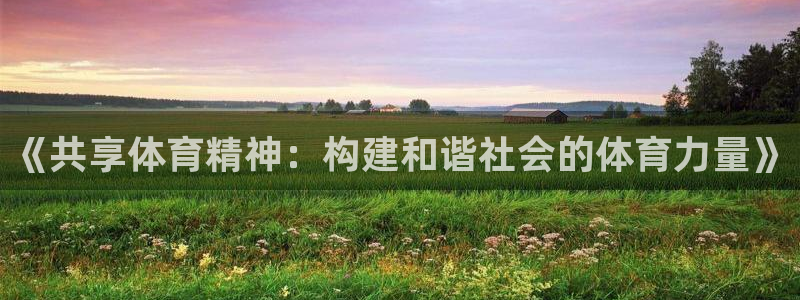 oety欧亿：《共享体育精神：构建和谐社会的体育力量》