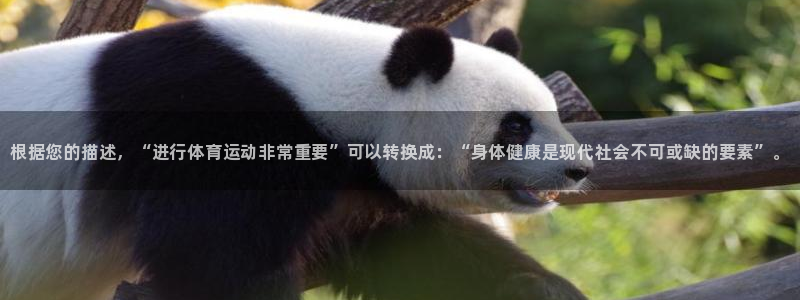 oety欧亿：根据您的描述，“进行体育运动非常重要”可以转换成：“身体健康是现代社会不可或缺的要素”。